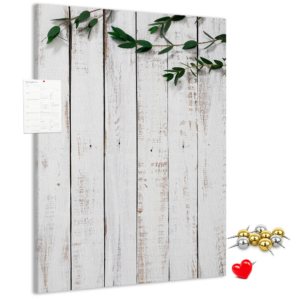 Kurken memobord rustieke planken met delicate takken