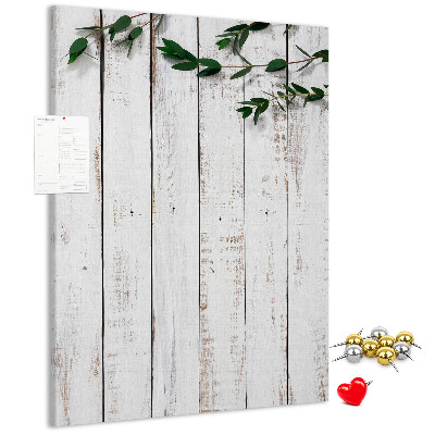 Kurken memobord rustieke planken met delicate takken