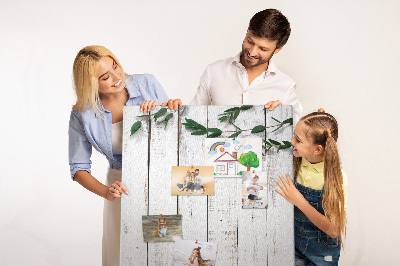 Kurken memobord rustieke planken met delicate takken
