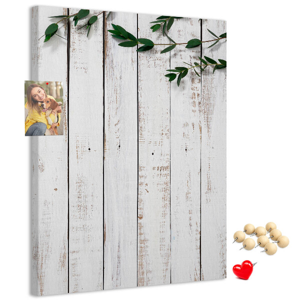 Kurken memobord rustieke planken met delicate takken