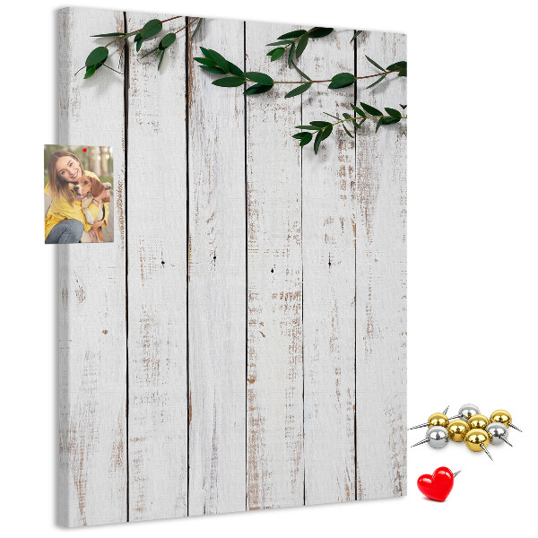 Kurken memobord rustieke planken met delicate takken