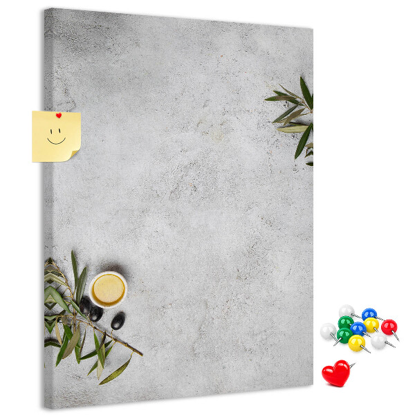 Kurk bedrukken met een minimalistische achtergrond in olijfkleur