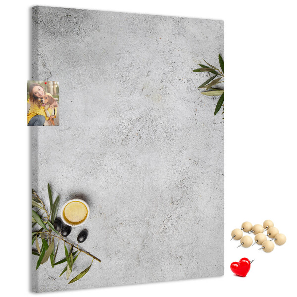 Kurk bedrukken met een minimalistische achtergrond in olijfkleur