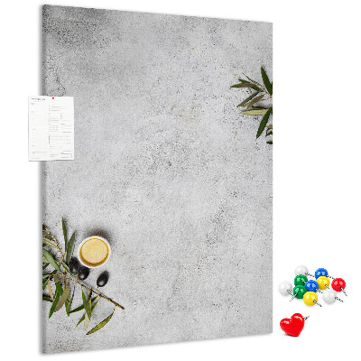 Kurk bedrukken met een minimalistische achtergrond in olijfkleur