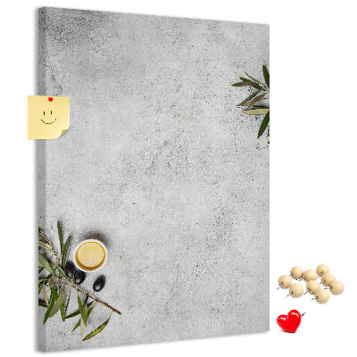 Kurk bedrukken met een minimalistische achtergrond in olijfkleur