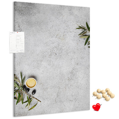 Kurk bedrukken met een minimalistische achtergrond in olijfkleur