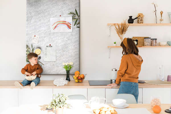 Kurk bedrukken met een minimalistische achtergrond in olijfkleur