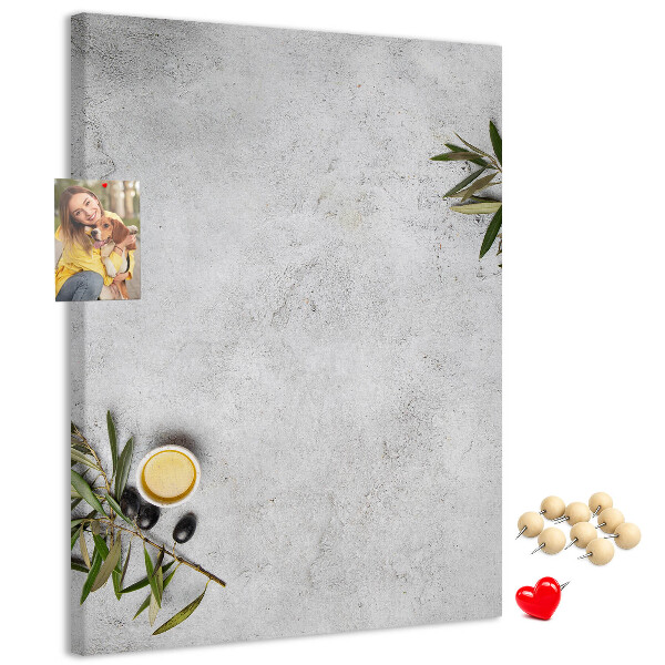 Kurk bedrukken met een minimalistische achtergrond in olijfkleur