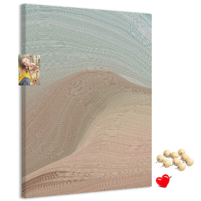 Kurk met bedrukking fijne golven in pasteltinten