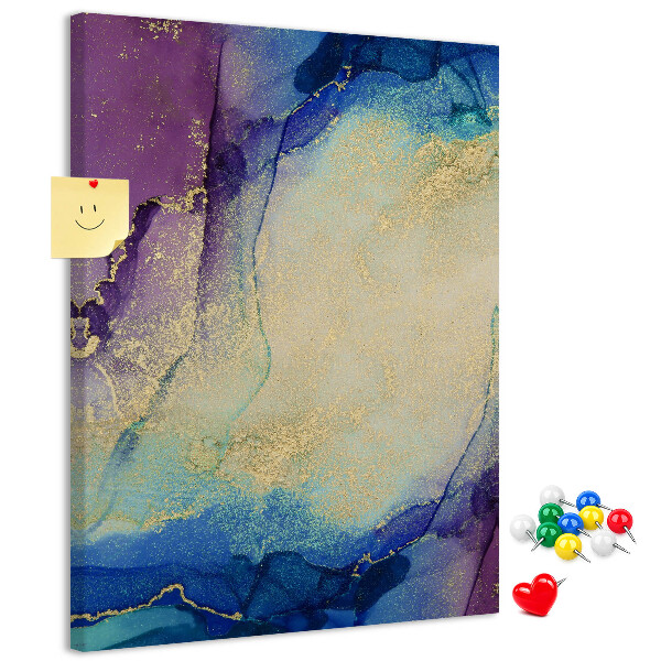 Kurk met bedrukking abstract patroon in blauwe tinten