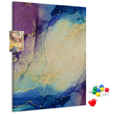 Kurk met bedrukking abstract patroon in blauwe tinten