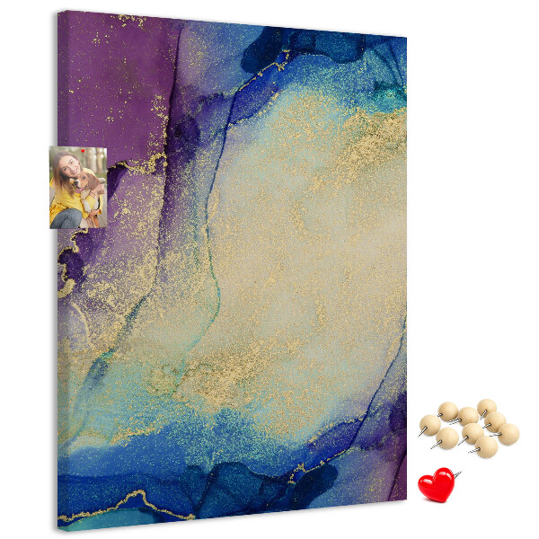 Kurk met bedrukking abstract patroon in blauwe tinten