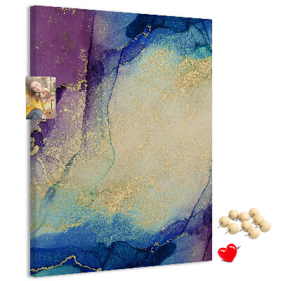 Kurk met bedrukking abstract patroon in blauwe tinten