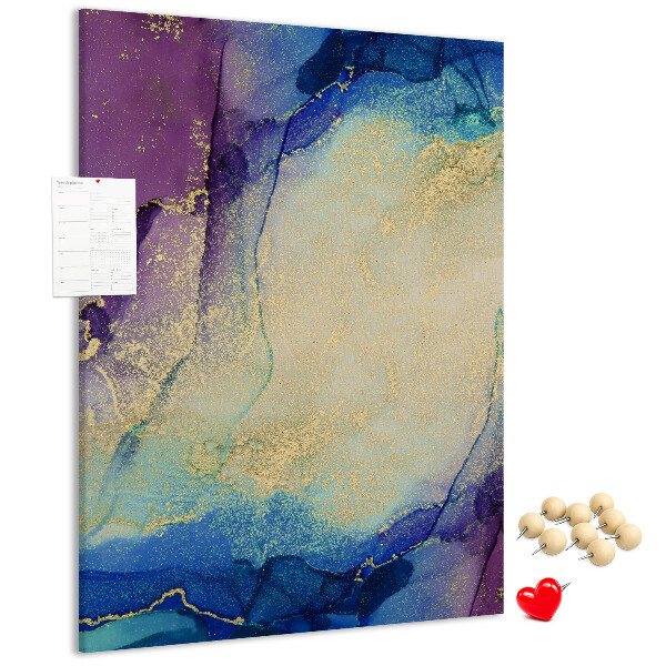 Kurk met bedrukking abstract patroon in blauwe tinten