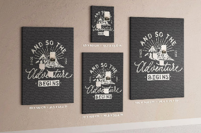 Kurken memobord met vintage bergen en avontuur thema