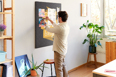 Kurk bedrukken met positieve vibes op een donkere achtergrond