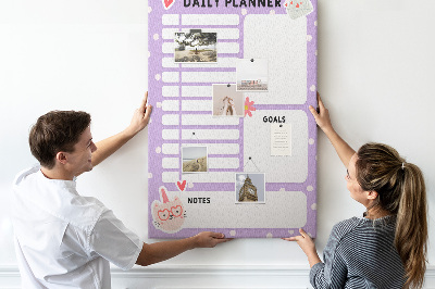 Dagplanner van kurk in pastelkleuren