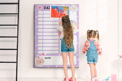 Dagplanner van kurk in pastelkleuren