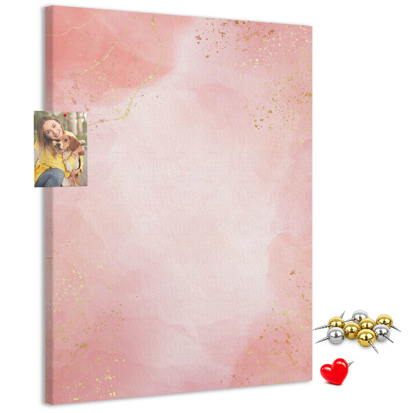 Kurk bedrukken met een delicate roze achtergrond en gouden accenten