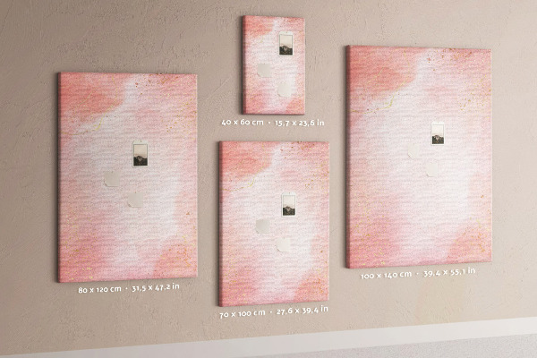 Kurk bedrukken met een delicate roze achtergrond en gouden accenten