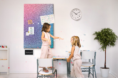 Kurken prikbord met gradiëntpatroon in roze en paarse tinten