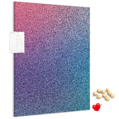 Kurken prikbord met gradiëntpatroon in roze en paarse tinten