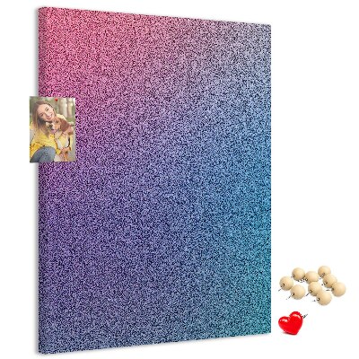 Kurken prikbord met gradiëntpatroon in roze en paarse tinten