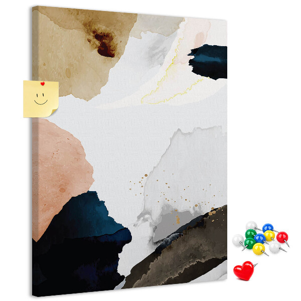 Kurk bedrukken met abstracte stippen in gedempte kleuren