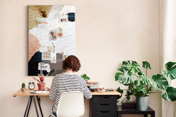 Kurk bedrukken met abstracte stippen in gedempte kleuren