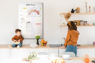 Maaltijdplanner met gekleurde secties en bedrukking