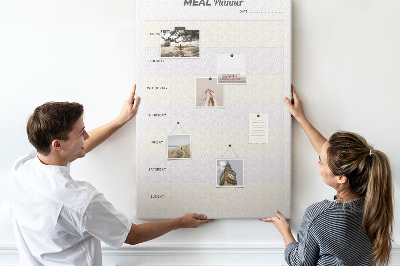 Kurken memobord maaltijdplanner voor de hele week