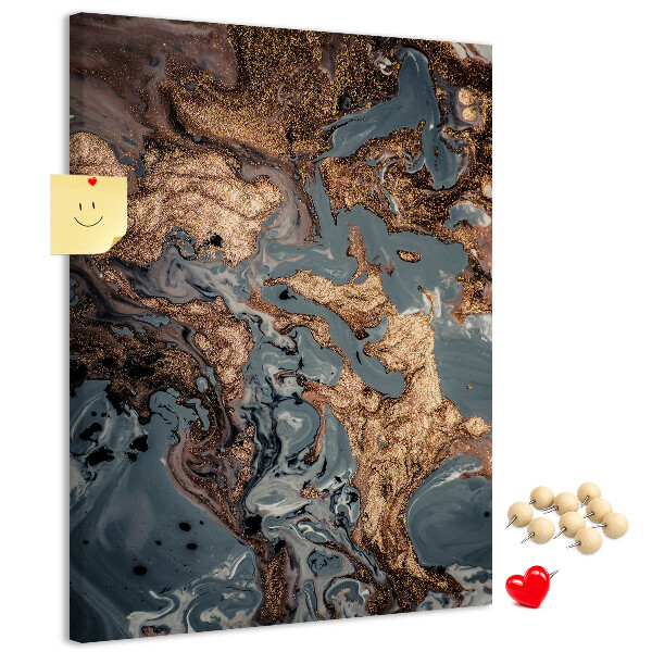 Kurk met bedrukking abstracte golven met een metallic accent