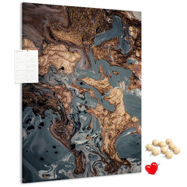Kurk met bedrukking abstracte golven met een metallic accent