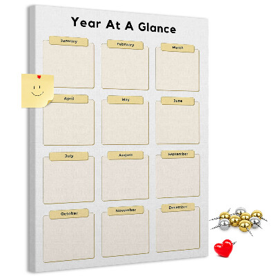 Kurk bedrukken jaarlijkse kalender voor evenementenplanning