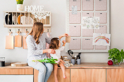 Prikbord van kurk verjaardagskalender met ruimte voor notities