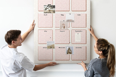Prikbord van kurk verjaardagskalender met ruimte voor notities