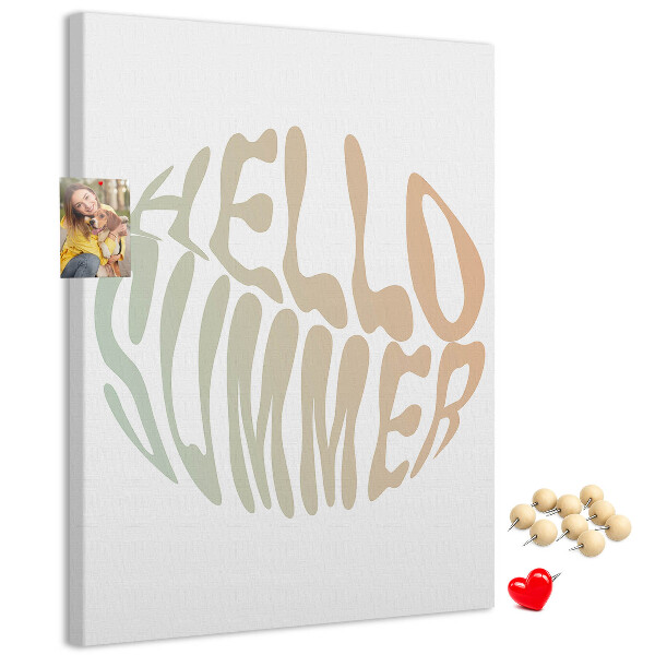 Kurk bedrukken met een retro zomerse welkomstgroet