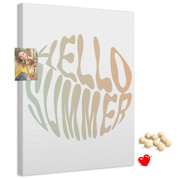 Kurk bedrukken met een retro zomerse welkomstgroet