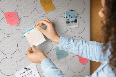 Kurken prikbord 30-dagen challenge met ruimte voor notities