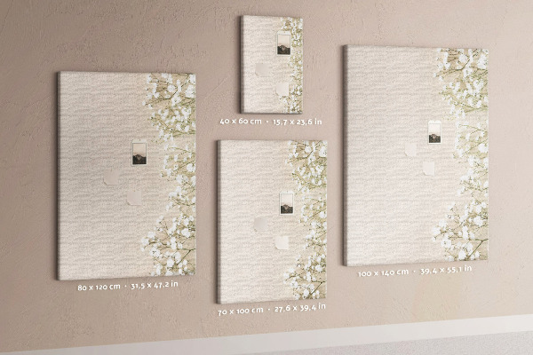 Kurk met bedrukking fijne bloemen op een neutrale achtergrond