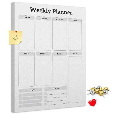 Weekplanner met ruimte voor notities en bedrukking