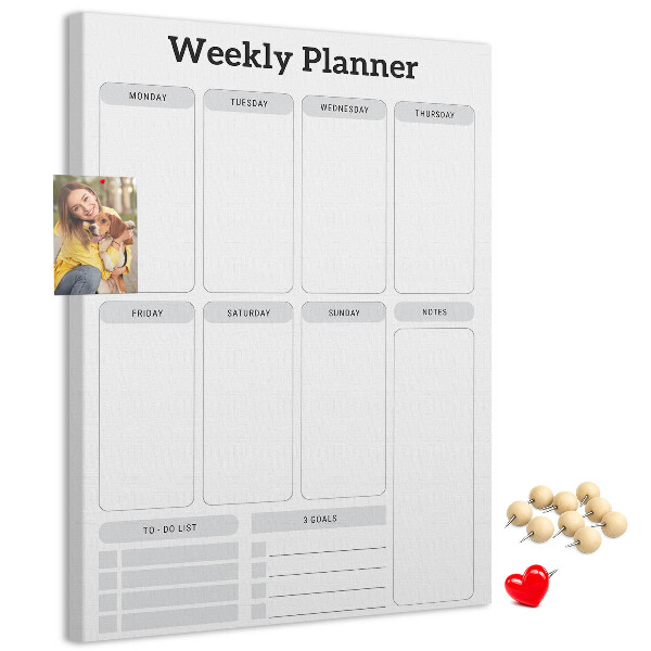 Weekplanner met ruimte voor notities en bedrukking