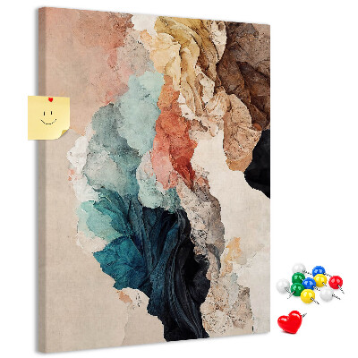 Kurk met bedrukking abstracte vormen in pastelkleuren