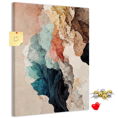 Kurk met bedrukking abstracte vormen in pastelkleuren