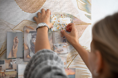 Kurk bedrukken fijne blaadjes in pasteltinten