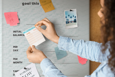 Kurk bedrukken thema voor het plannen van financiële doelen