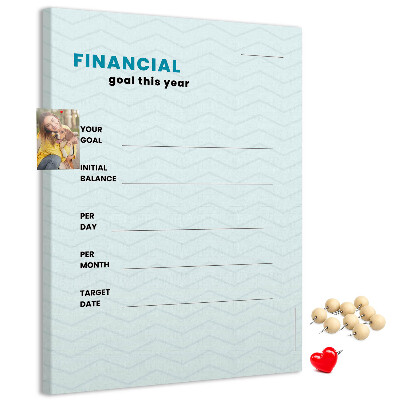 Kurk bedrukken thema voor het plannen van financiële doelen