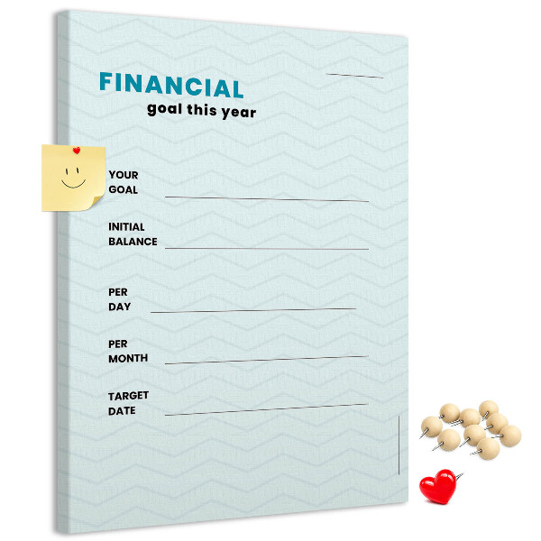 Kurk bedrukken thema voor het plannen van financiële doelen
