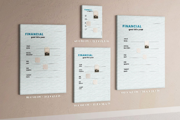 Kurk bedrukken thema voor het plannen van financiële doelen
