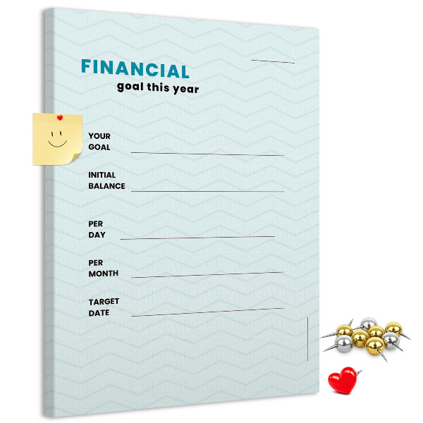 Kurk bedrukken thema voor het plannen van financiële doelen